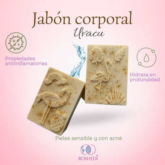 Jabón corporal UVACU, pieles grasas y acné