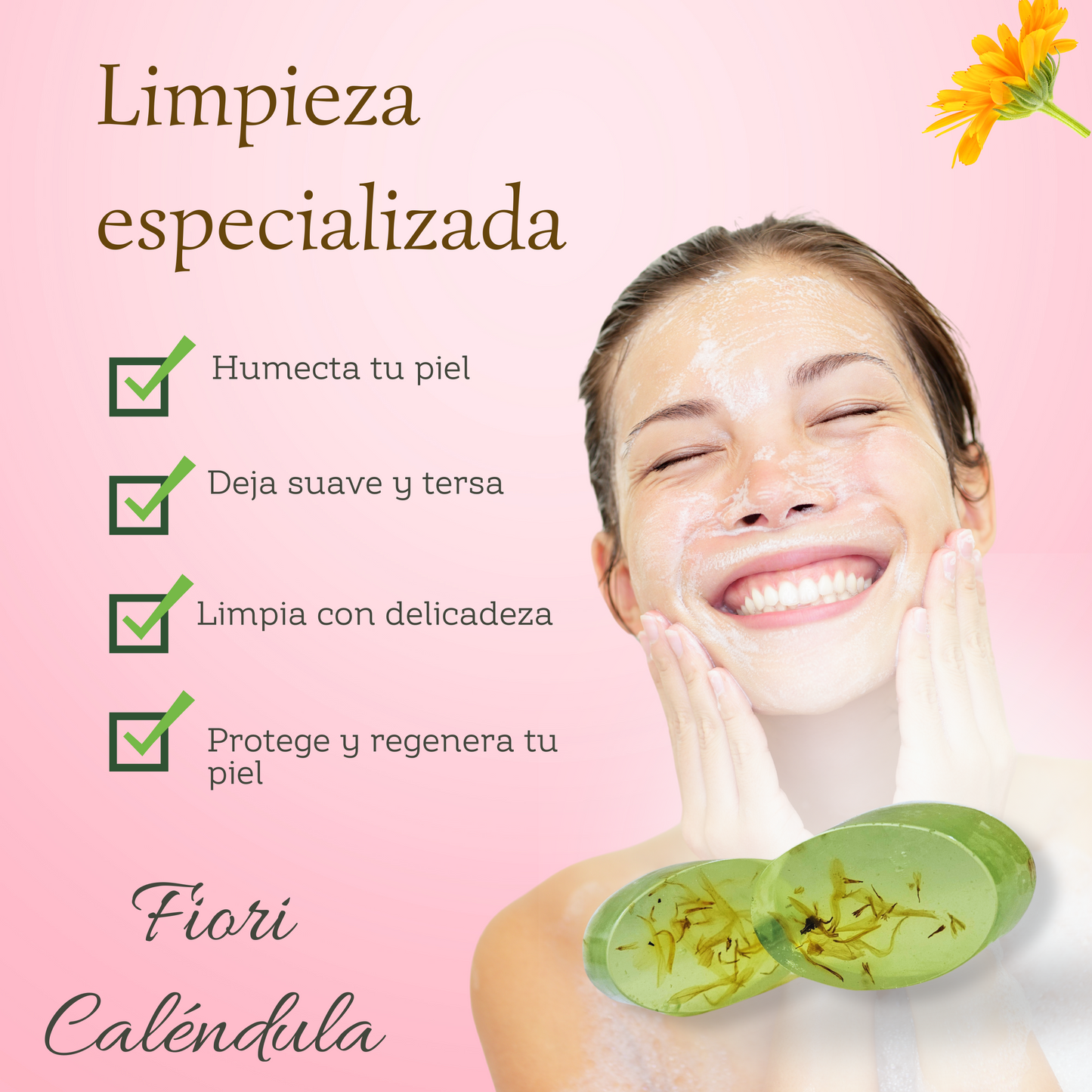 Jabón facial Caléndula piel sensible