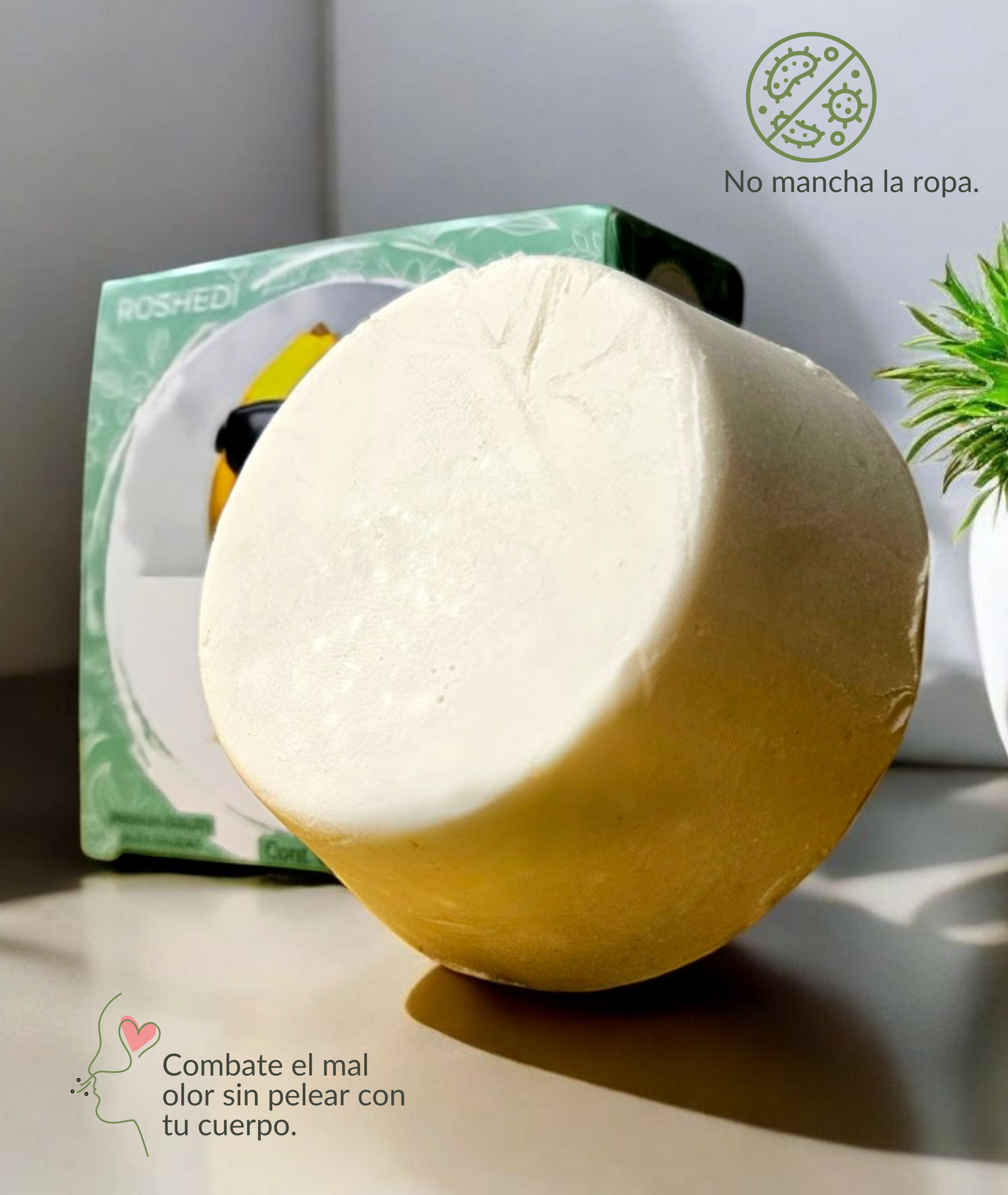 Desodorante Lemoné sin sales de aluminio, aclarado natural