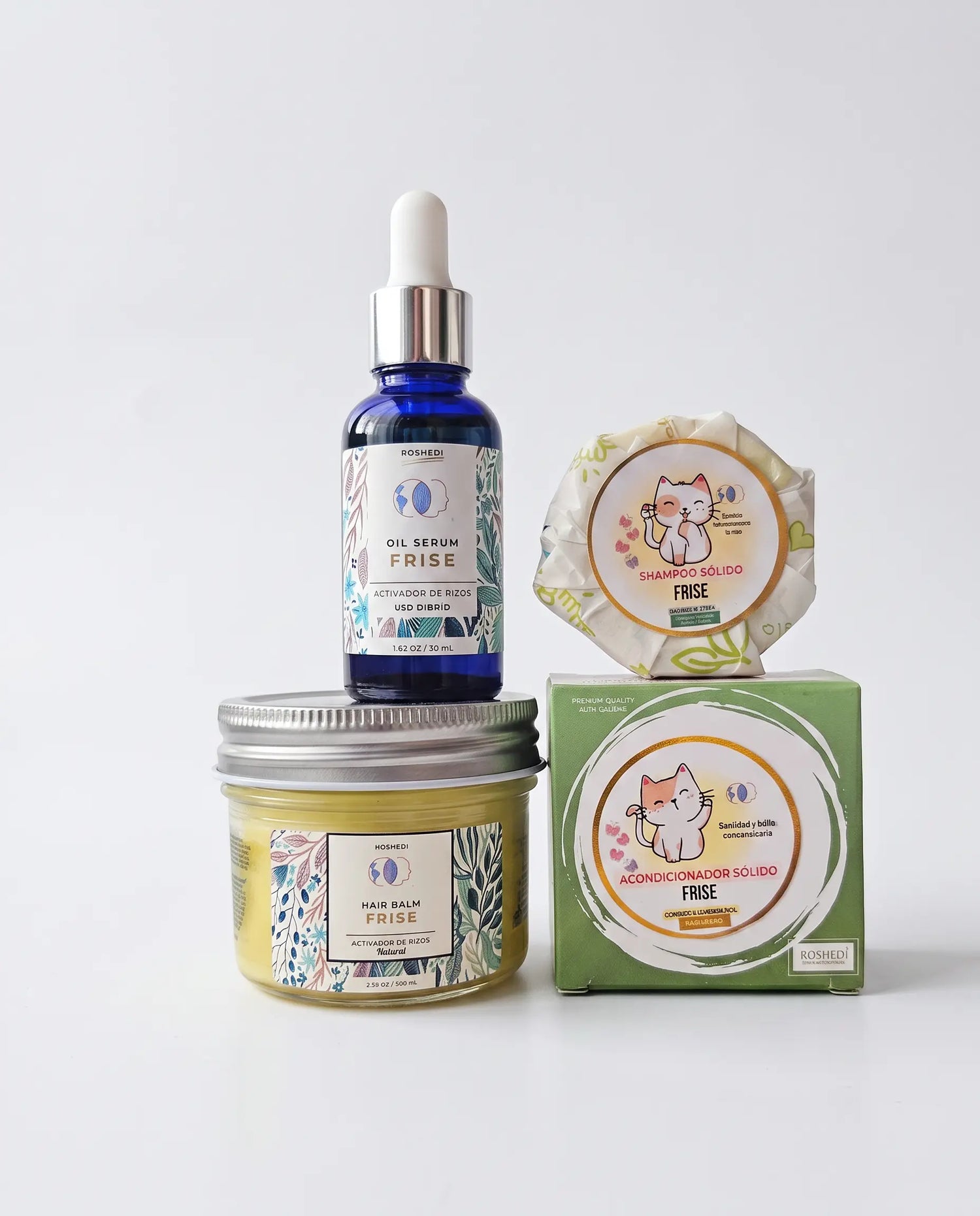 Kit completo para rizos definidos, suaves y libre de petroquímicos